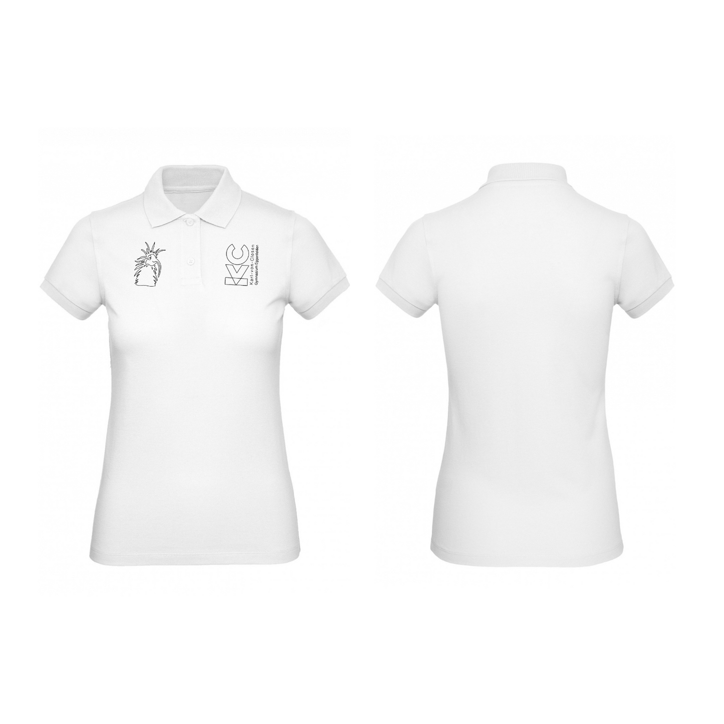 KVC Poloshirt Damen Doppeldruck umrandet