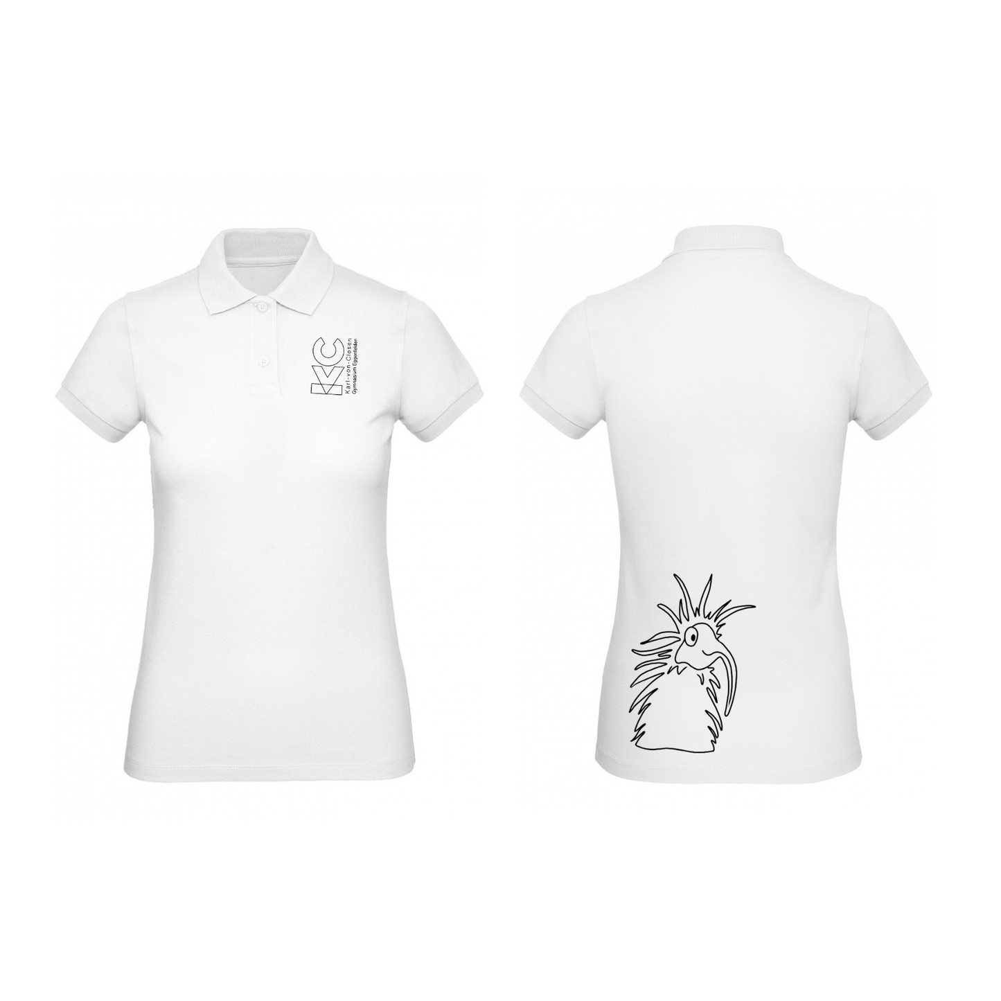 KVC Poloshirt Damen Doppeldruck umrandet