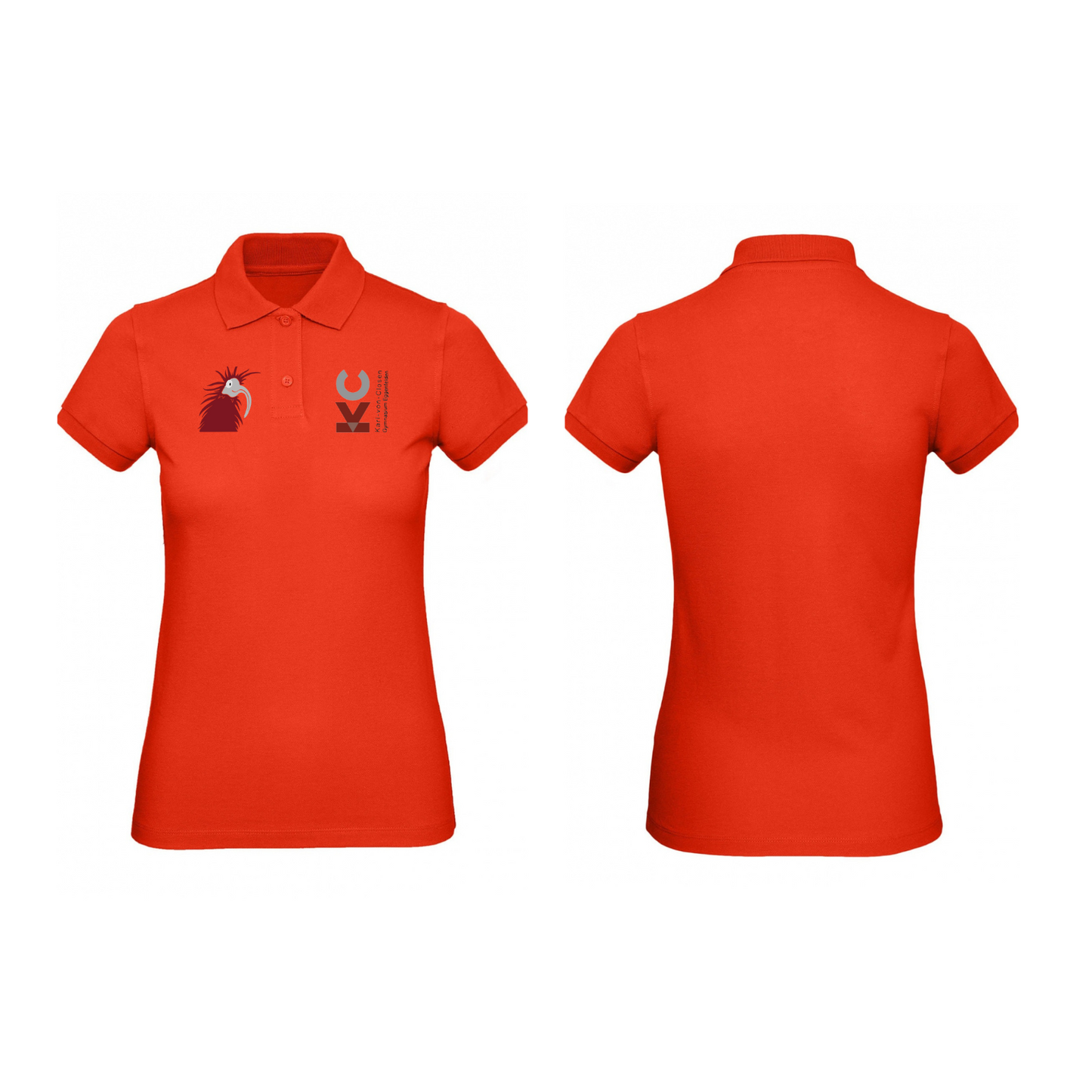 KVC Poloshirt Damen Doppeldruck in Farbe