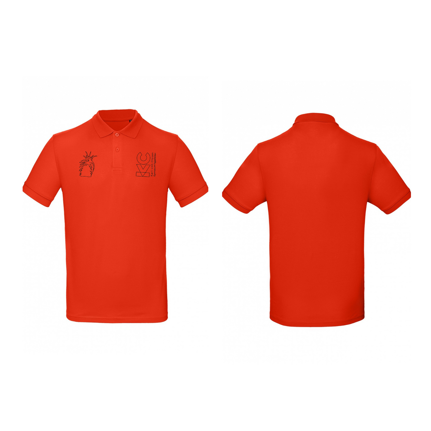 KVC Poloshirt Herren Doppeldruck umrandet
