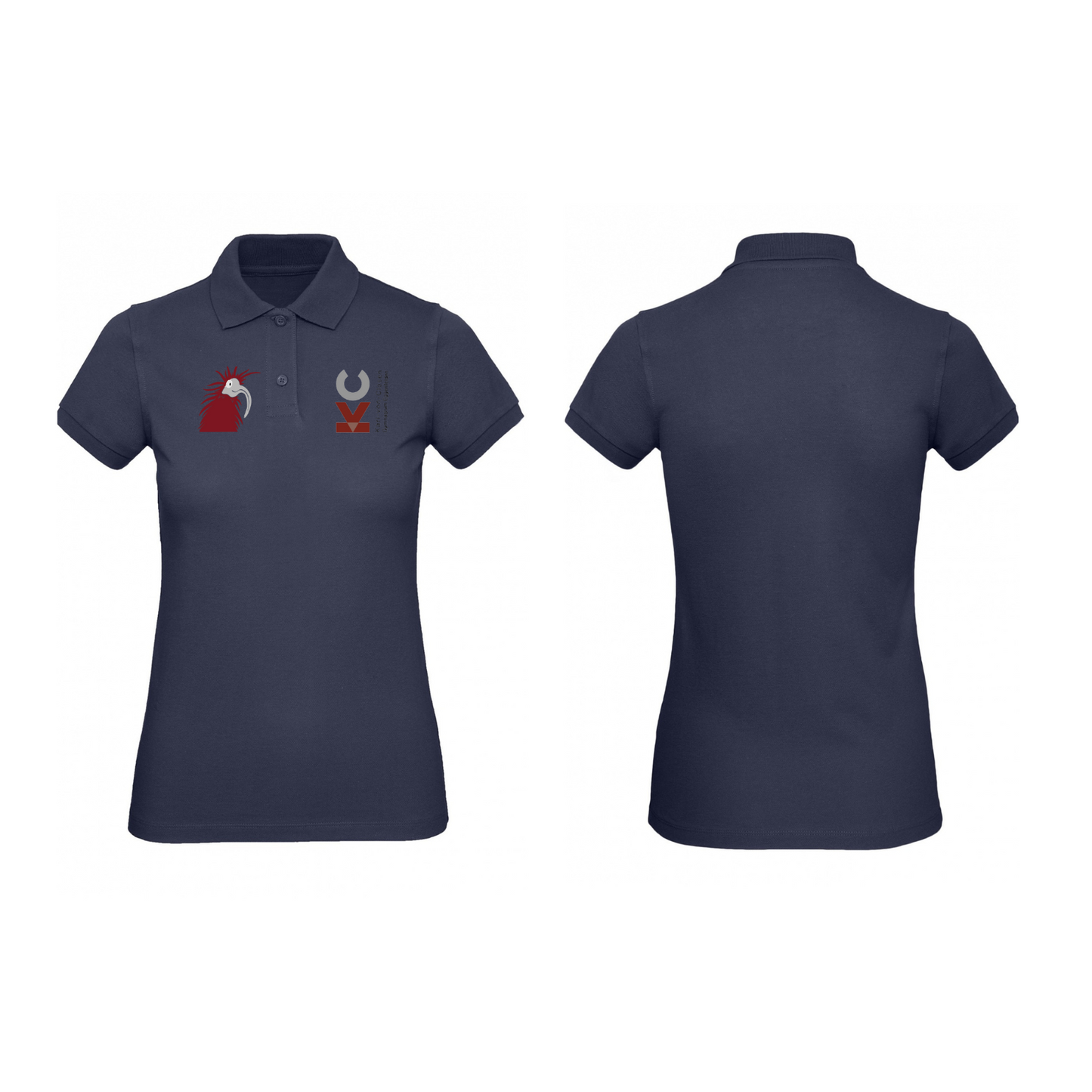 KVC Poloshirt Damen Doppeldruck in Farbe