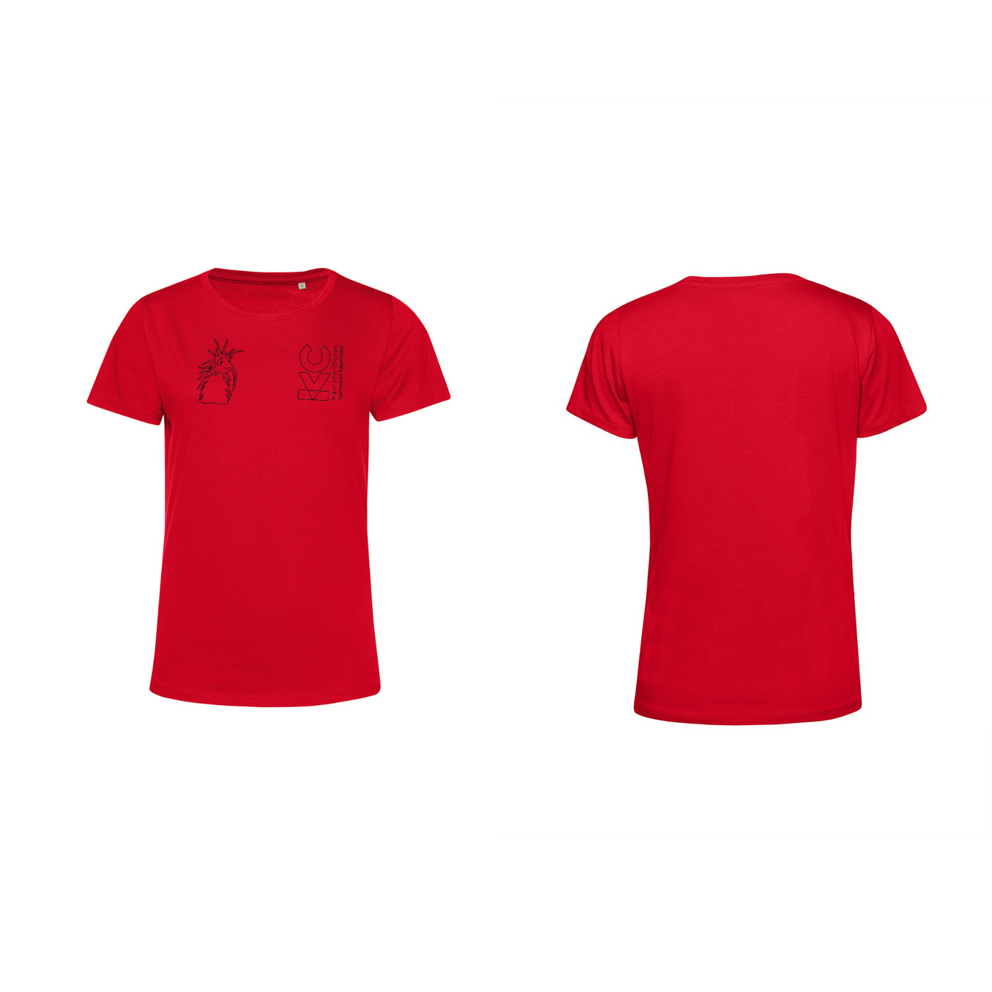 KVC T-Shirt Damen Doppeldruck umrandet