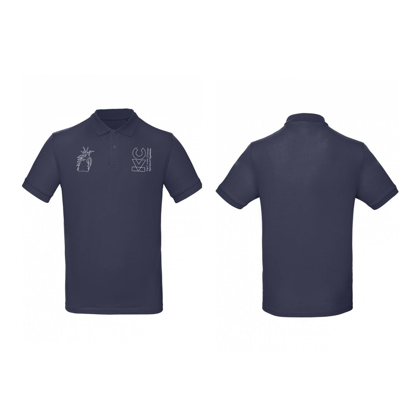 KVC Poloshirt Herren Doppeldruck umrandet