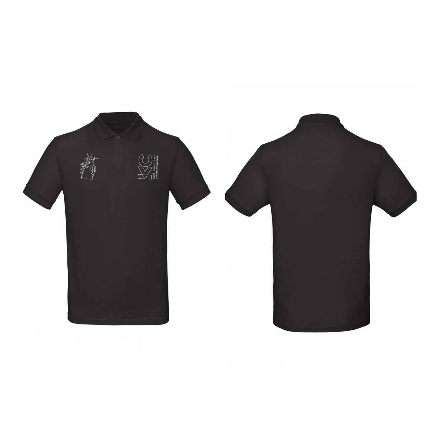 KVC Poloshirt Herren Doppeldruck umrandet