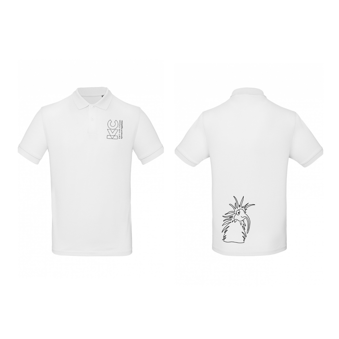 KVC Poloshirt Herren Doppeldruck umrandet
