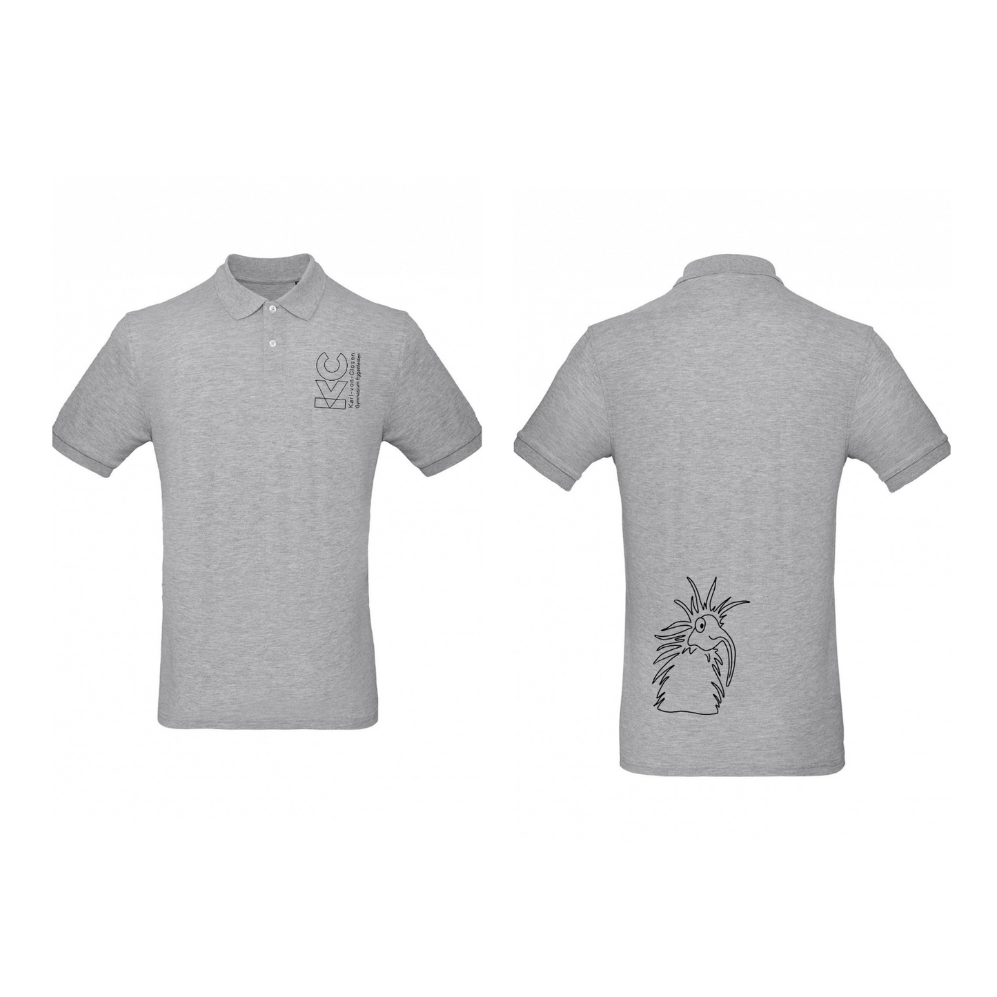 KVC Poloshirt Herren Doppeldruck umrandet