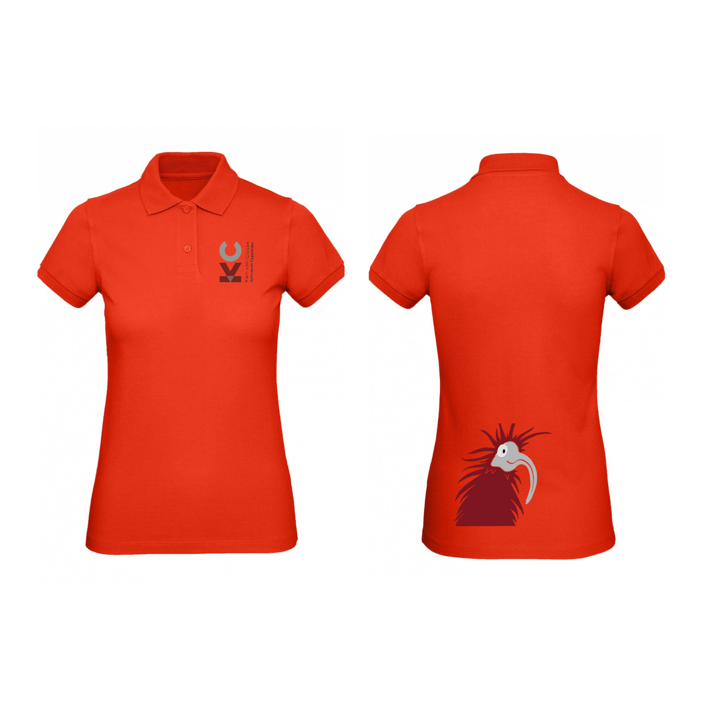 KVC Poloshirt Damen Doppeldruck in Farbe
