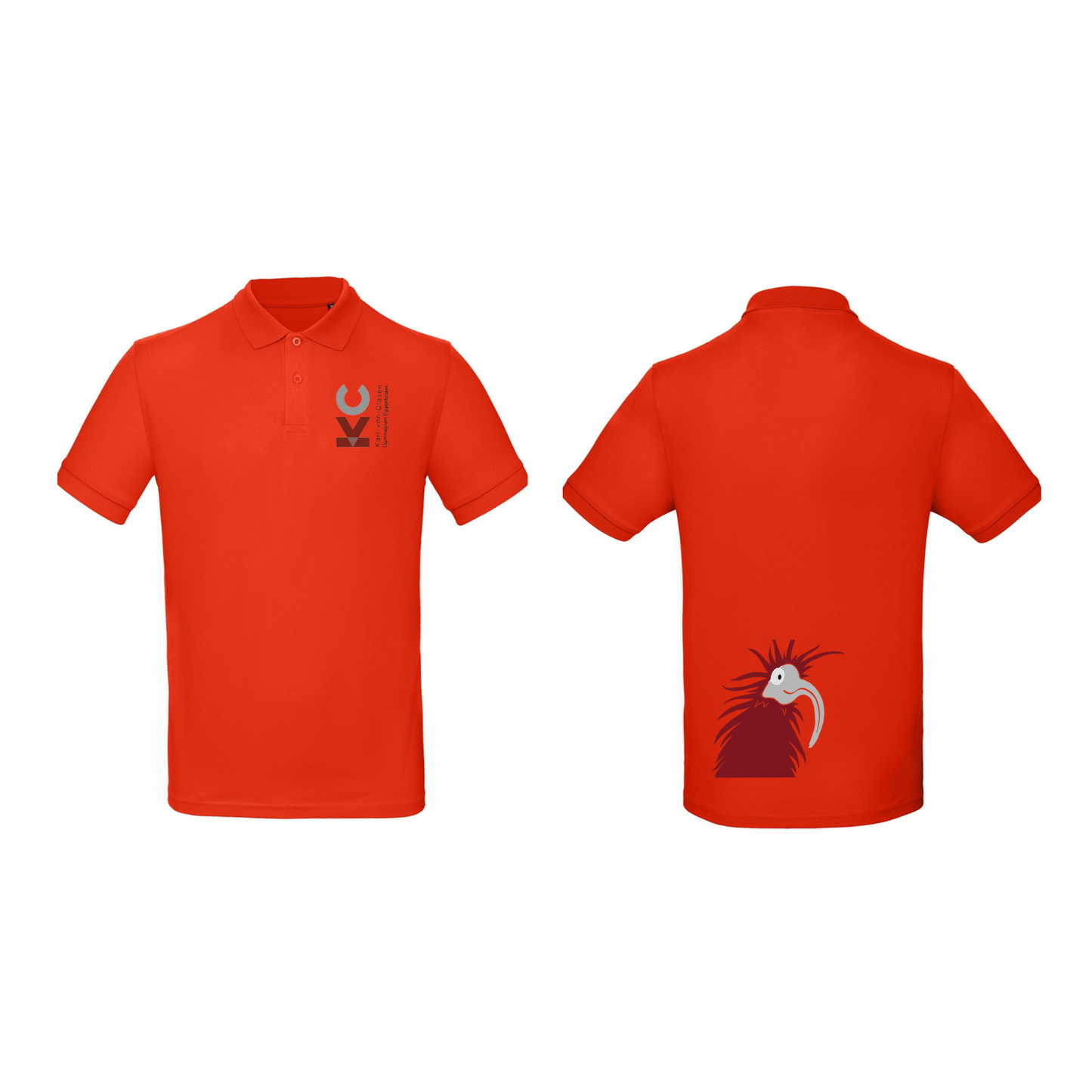 KVC Poloshirt Herren Doppeldruck in Farbe