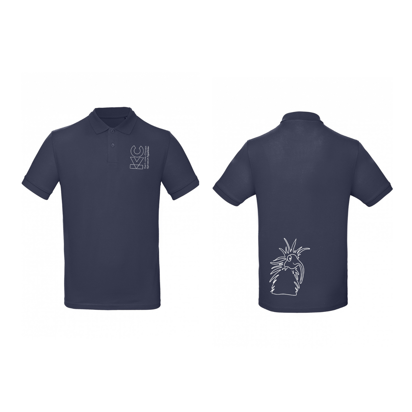 KVC Poloshirt Herren Doppeldruck umrandet