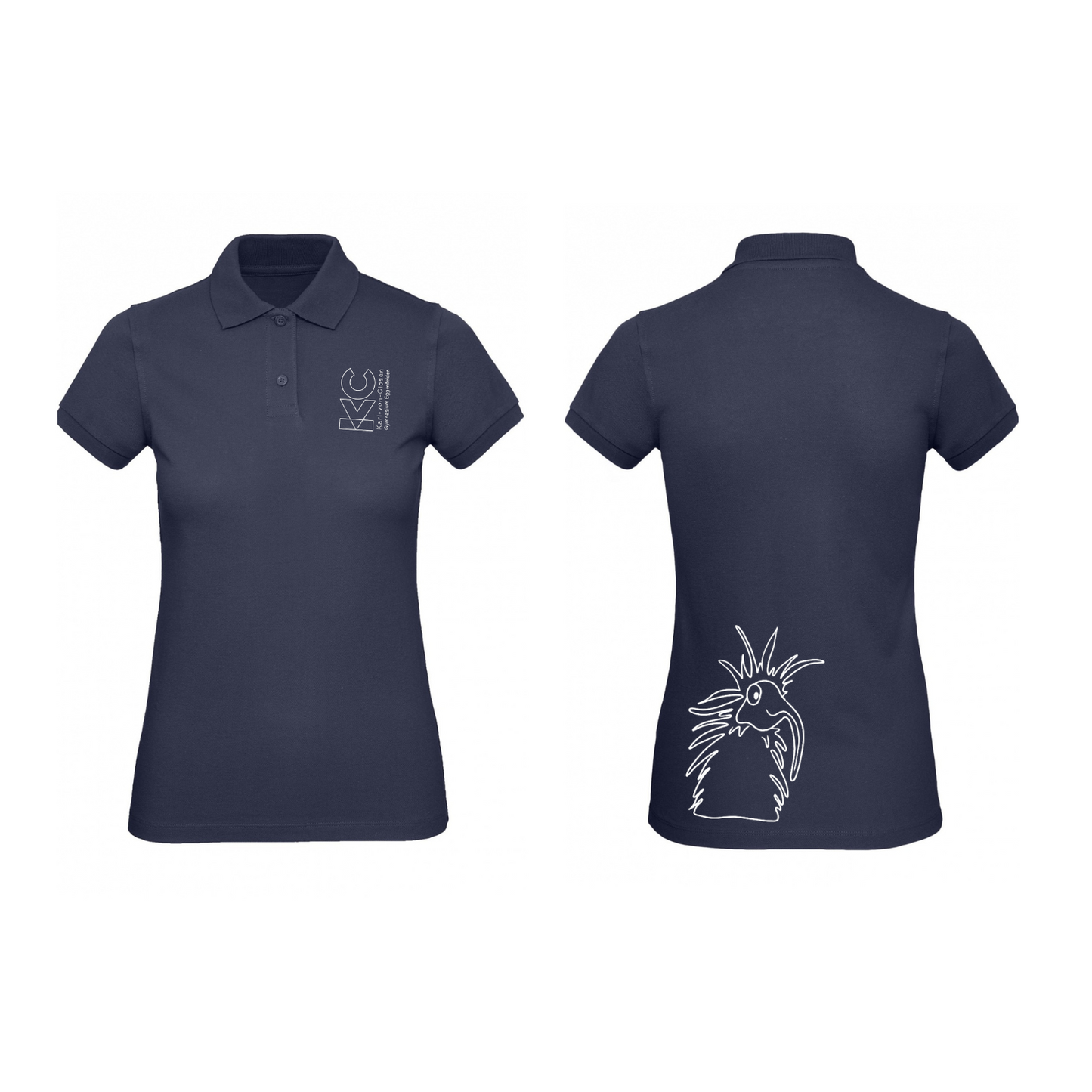 KVC Poloshirt Damen Doppeldruck umrandet