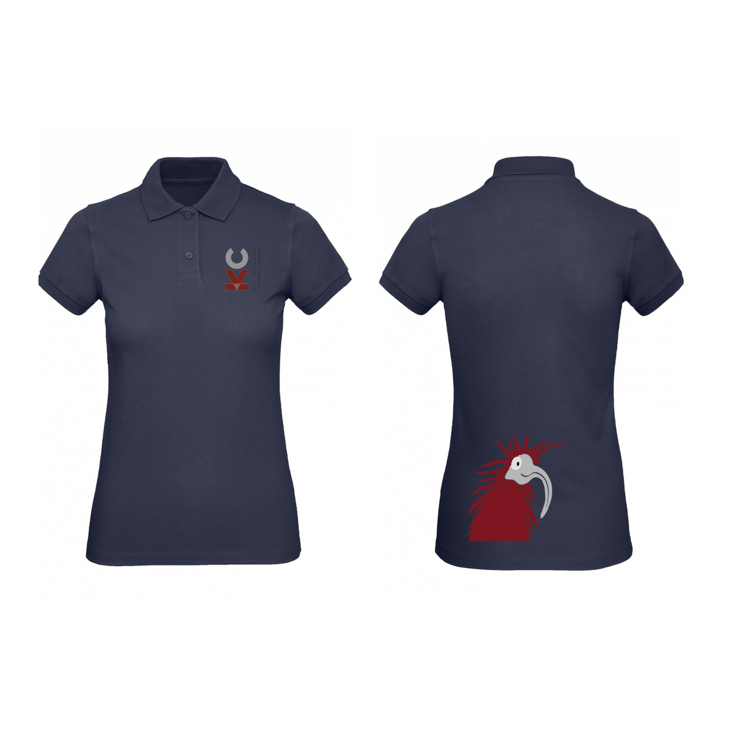 KVC Poloshirt Damen Doppeldruck in Farbe