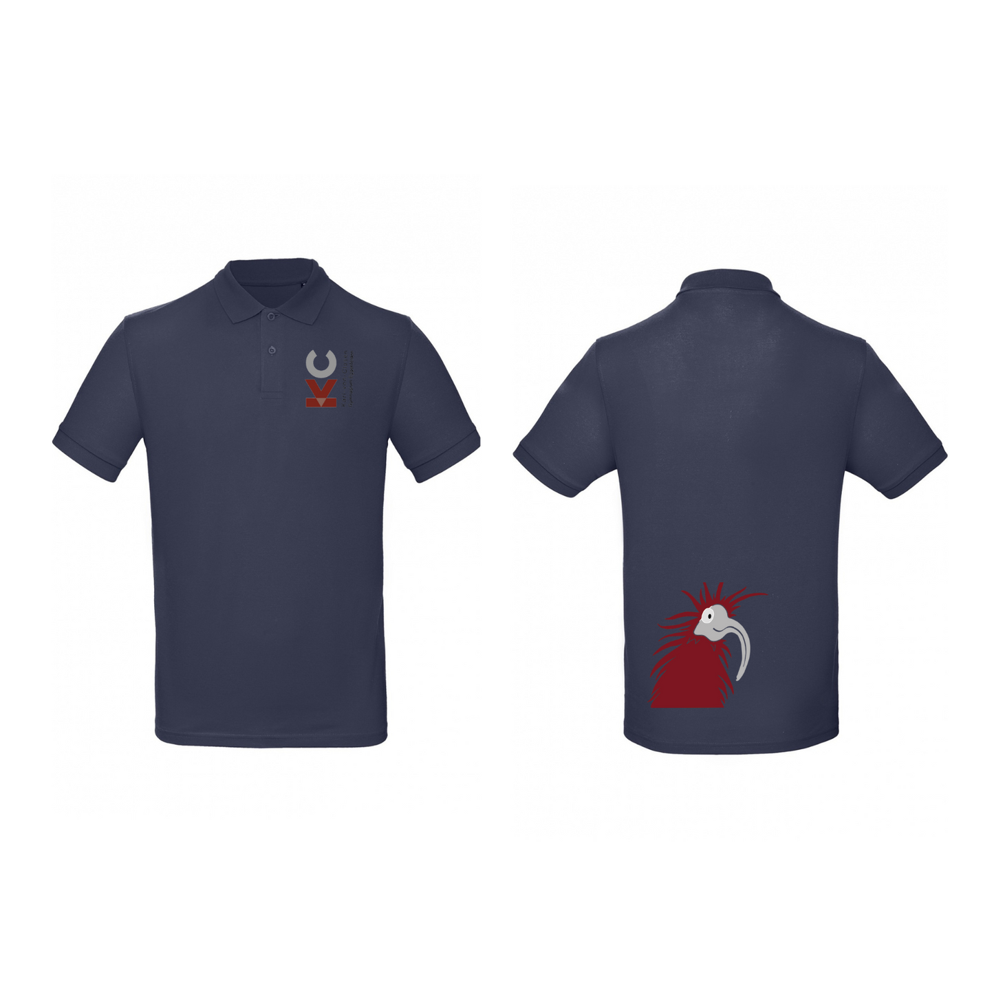 KVC Poloshirt Herren Doppeldruck in Farbe