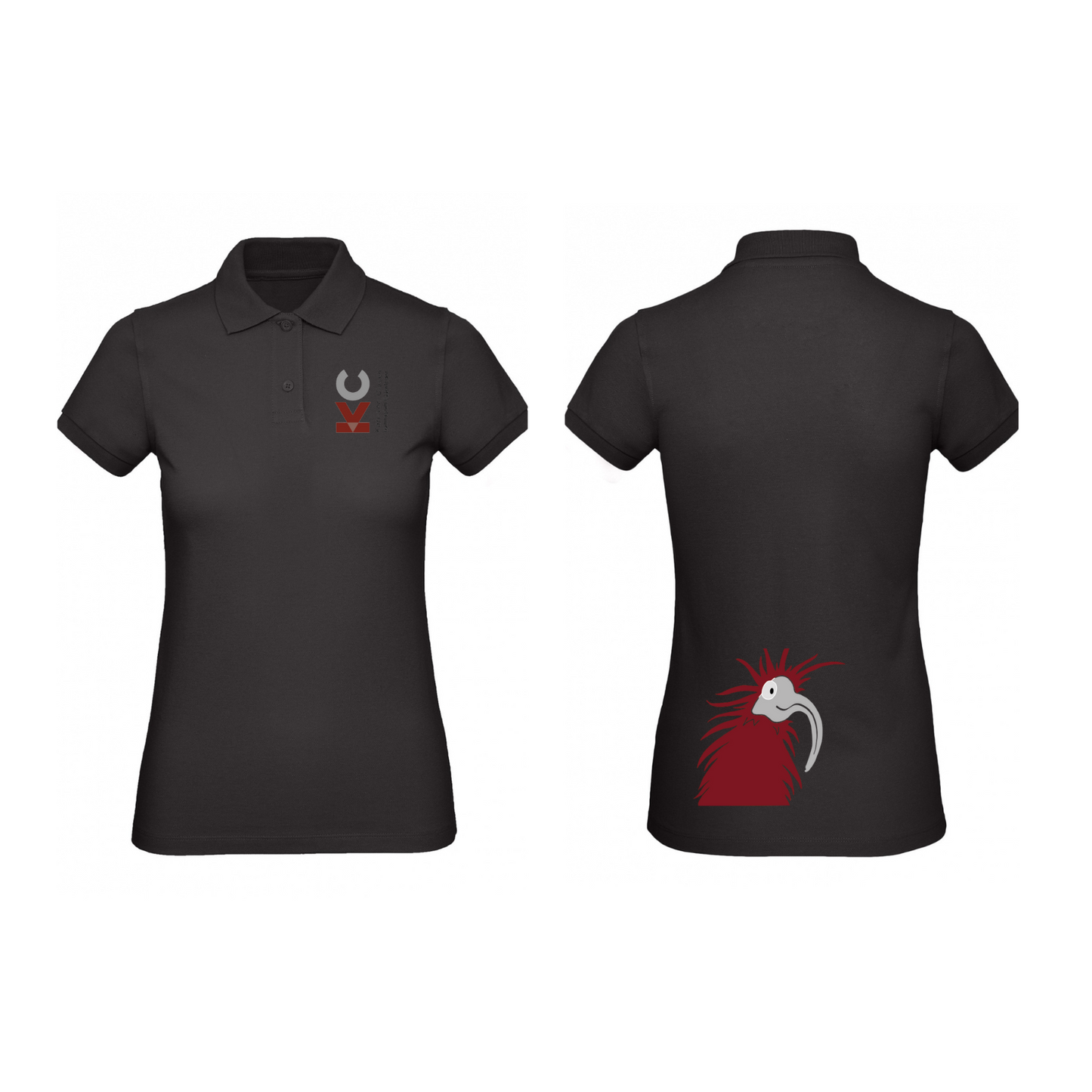KVC Poloshirt Damen Doppeldruck in Farbe