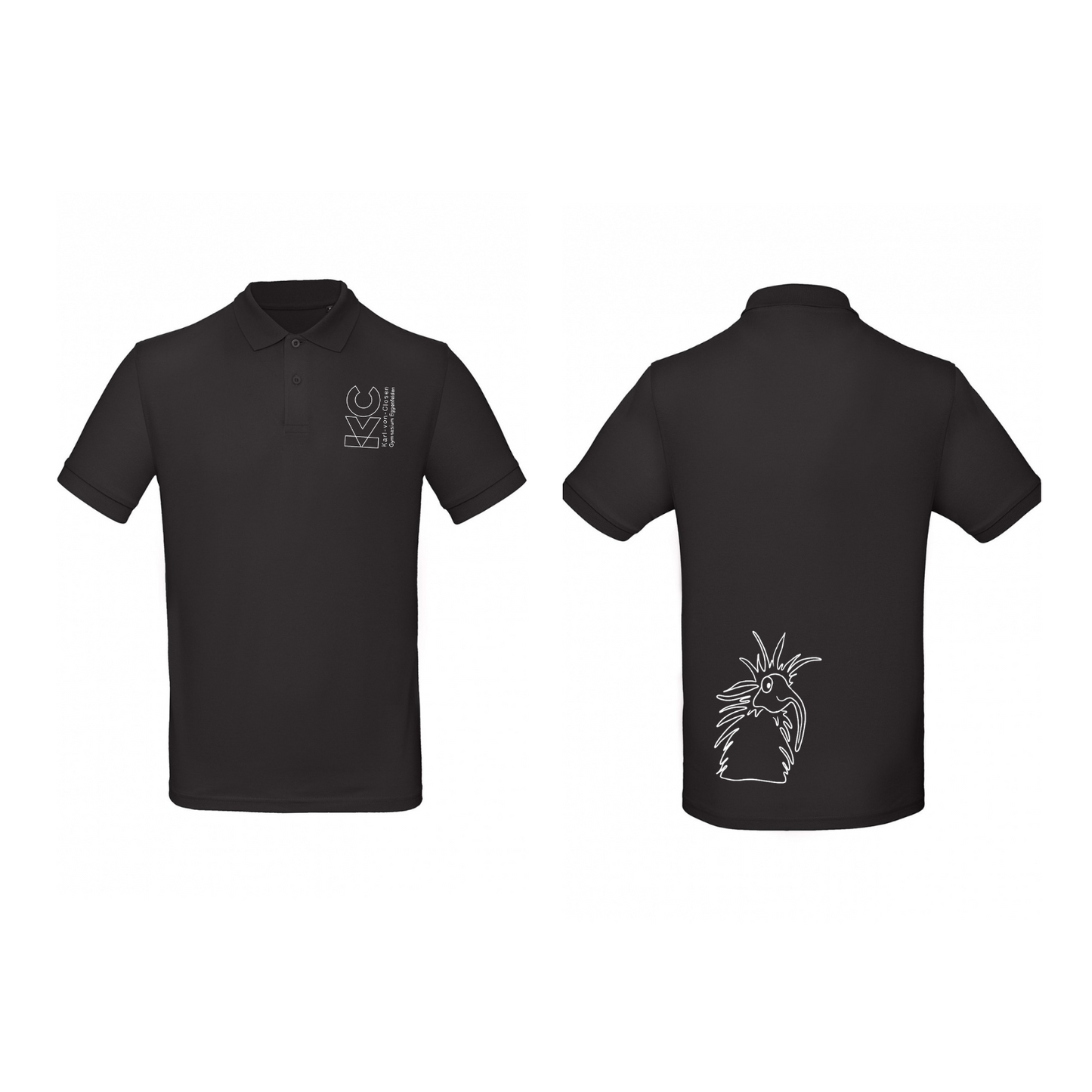 KVC Poloshirt Herren Doppeldruck umrandet