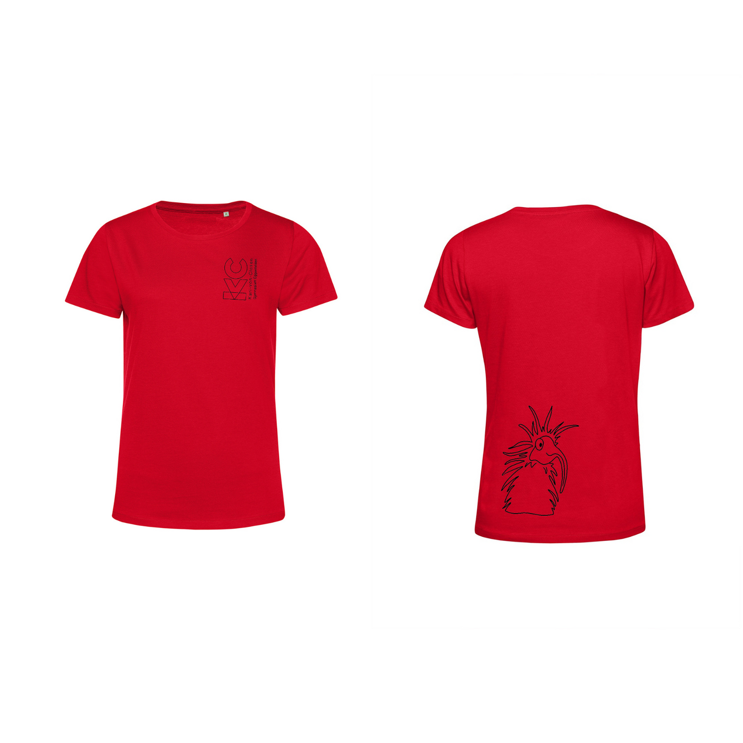 KVC T-Shirt Damen Doppeldruck umrandet