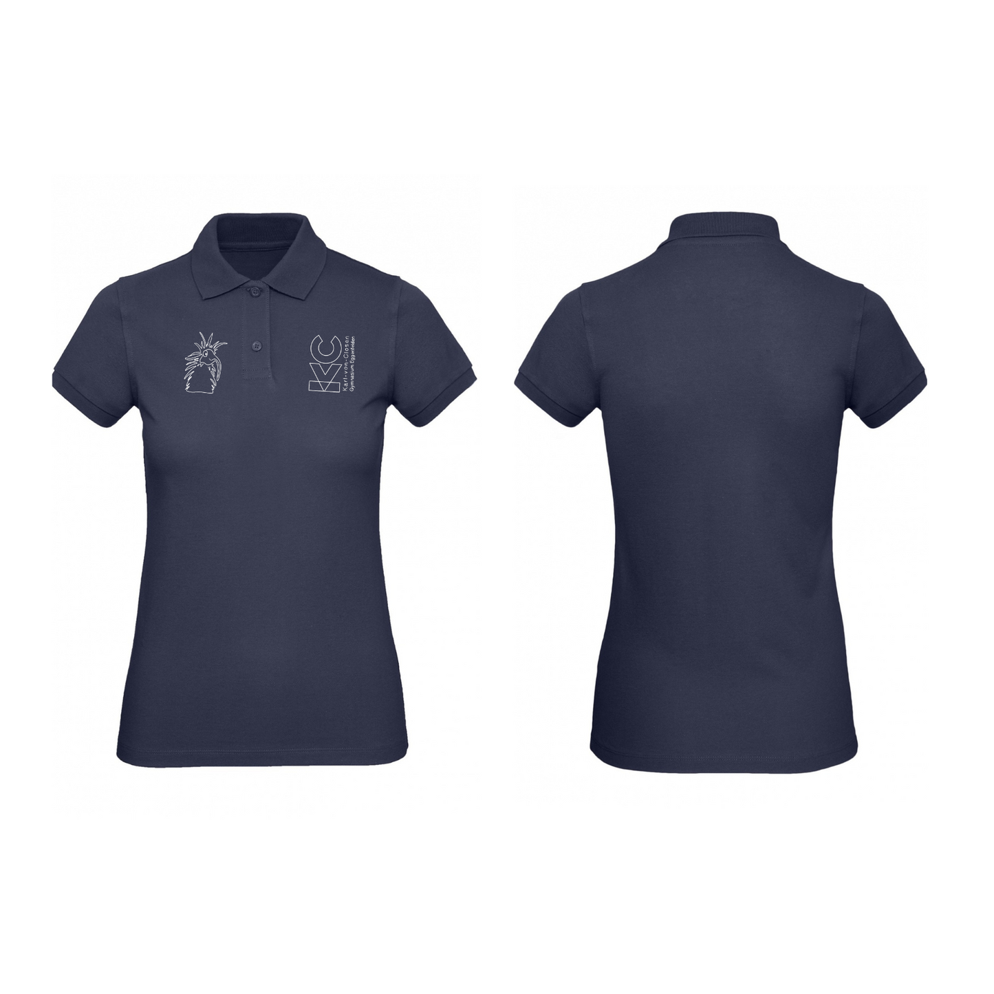 KVC Poloshirt Damen Doppeldruck umrandet