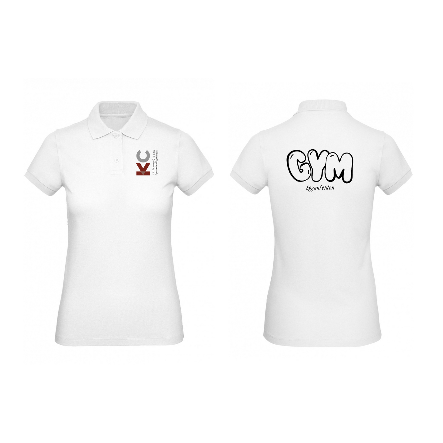 KVC Poloshirt Damen Doppeldruck in Farbe