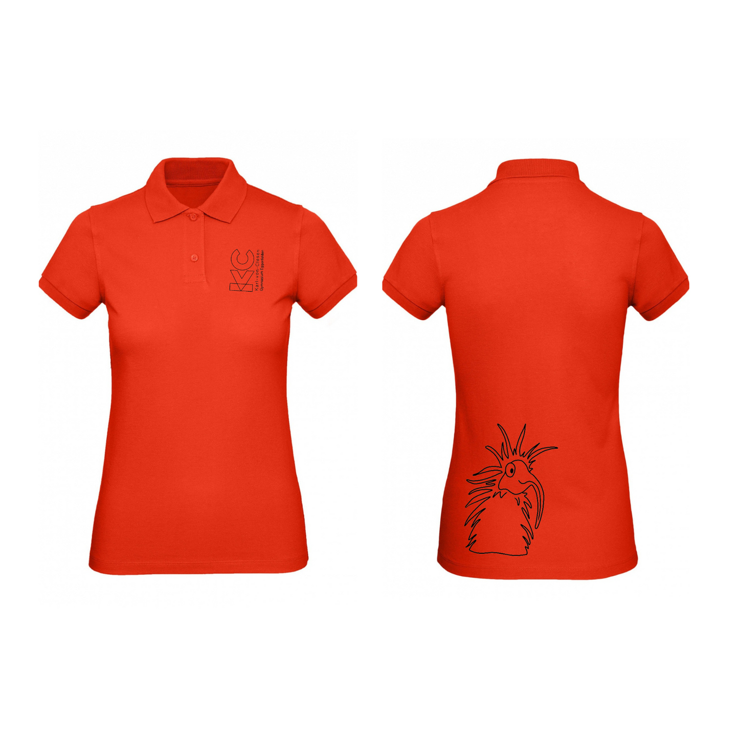 KVC Poloshirt Damen Doppeldruck umrandet