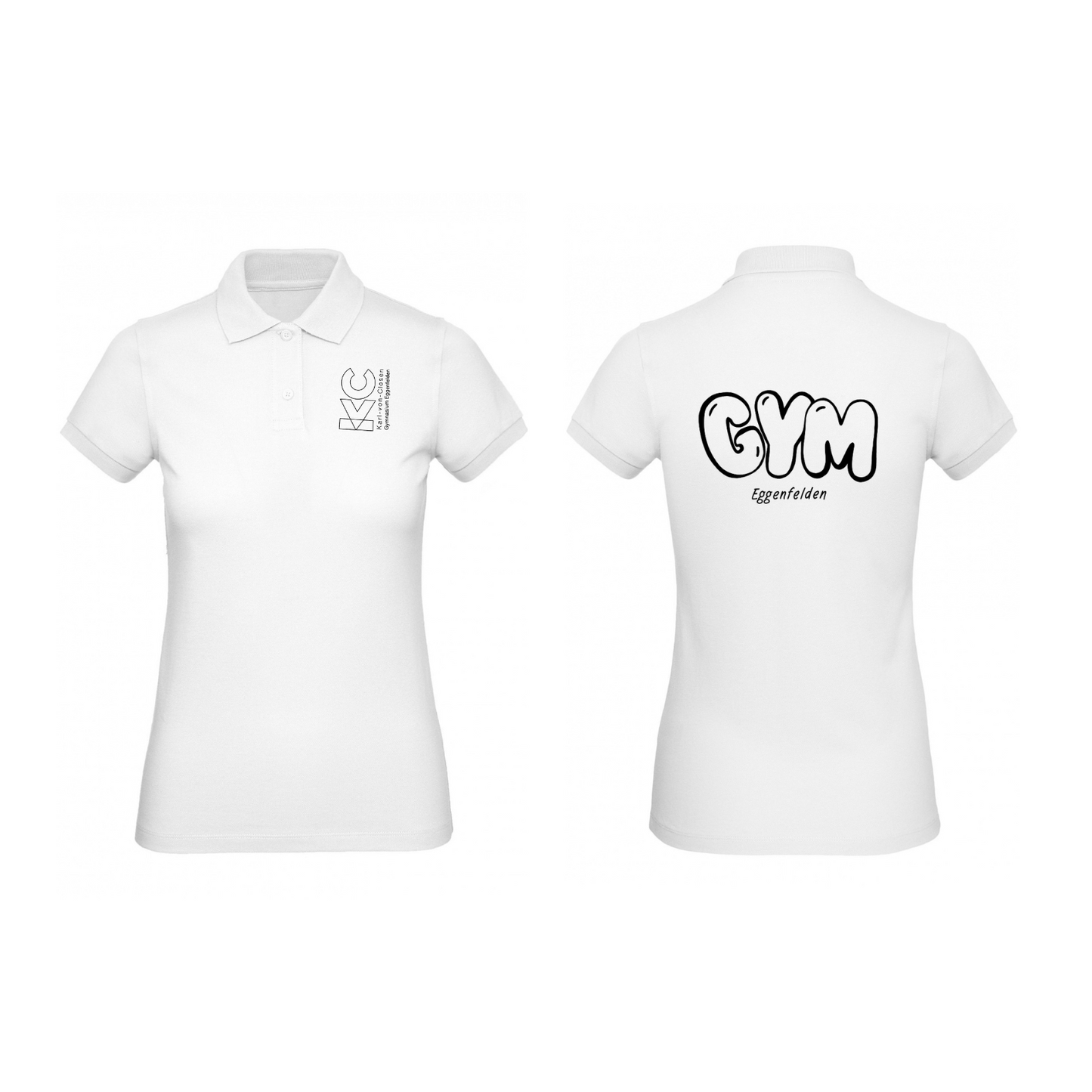 KVC Poloshirt Damen Doppeldruck umrandet