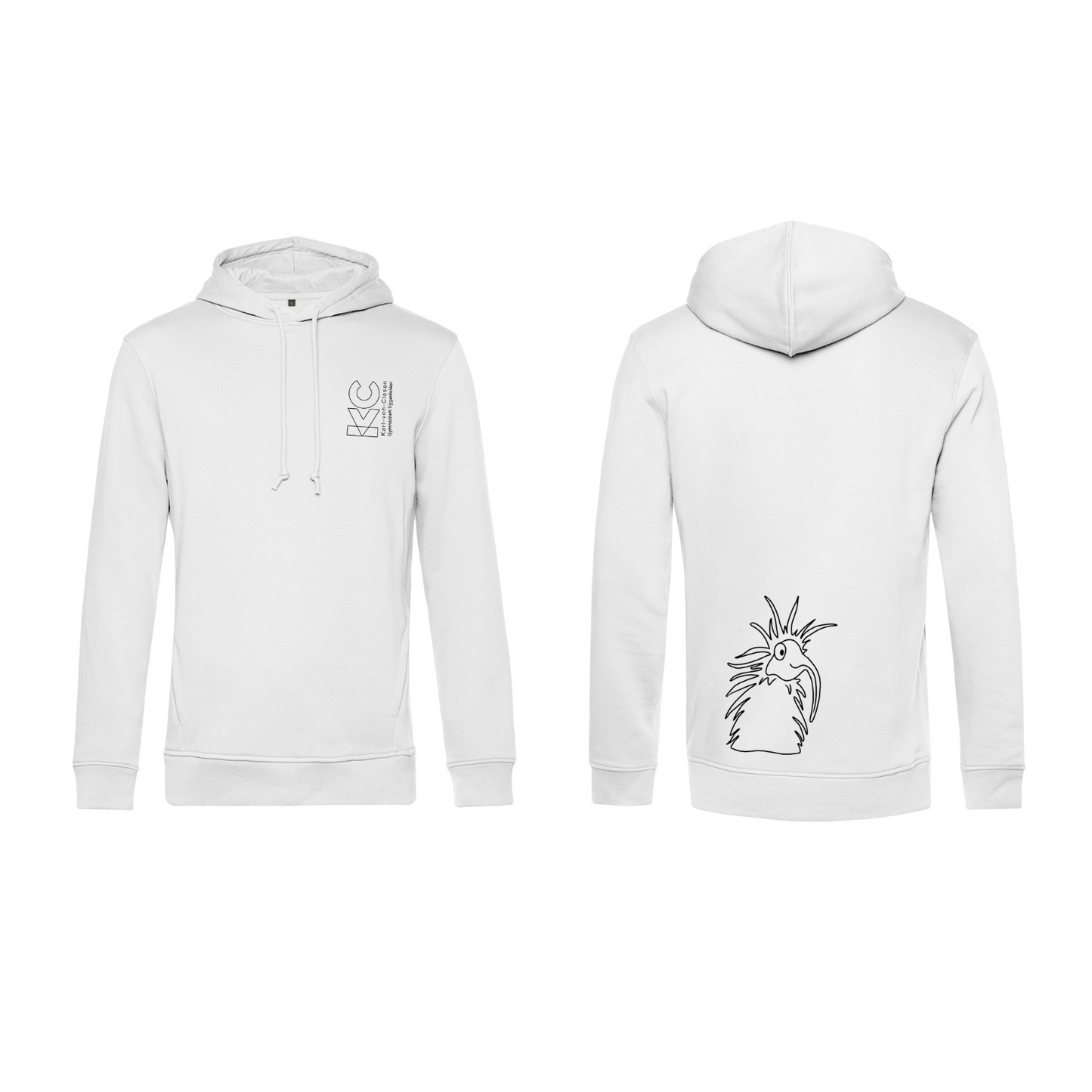 KVC Hoodie Doppeldruck umrandet