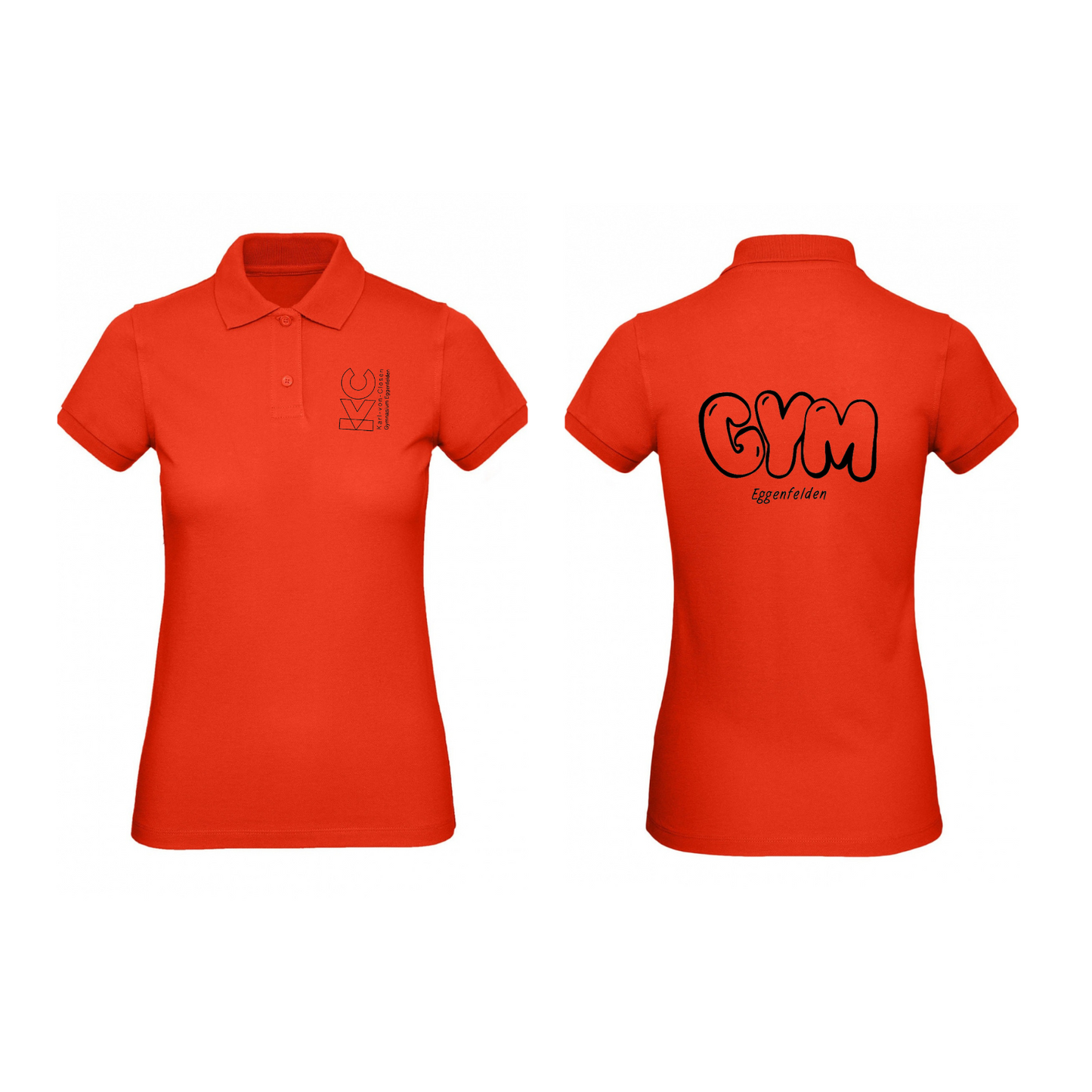 KVC Poloshirt Damen Doppeldruck umrandet