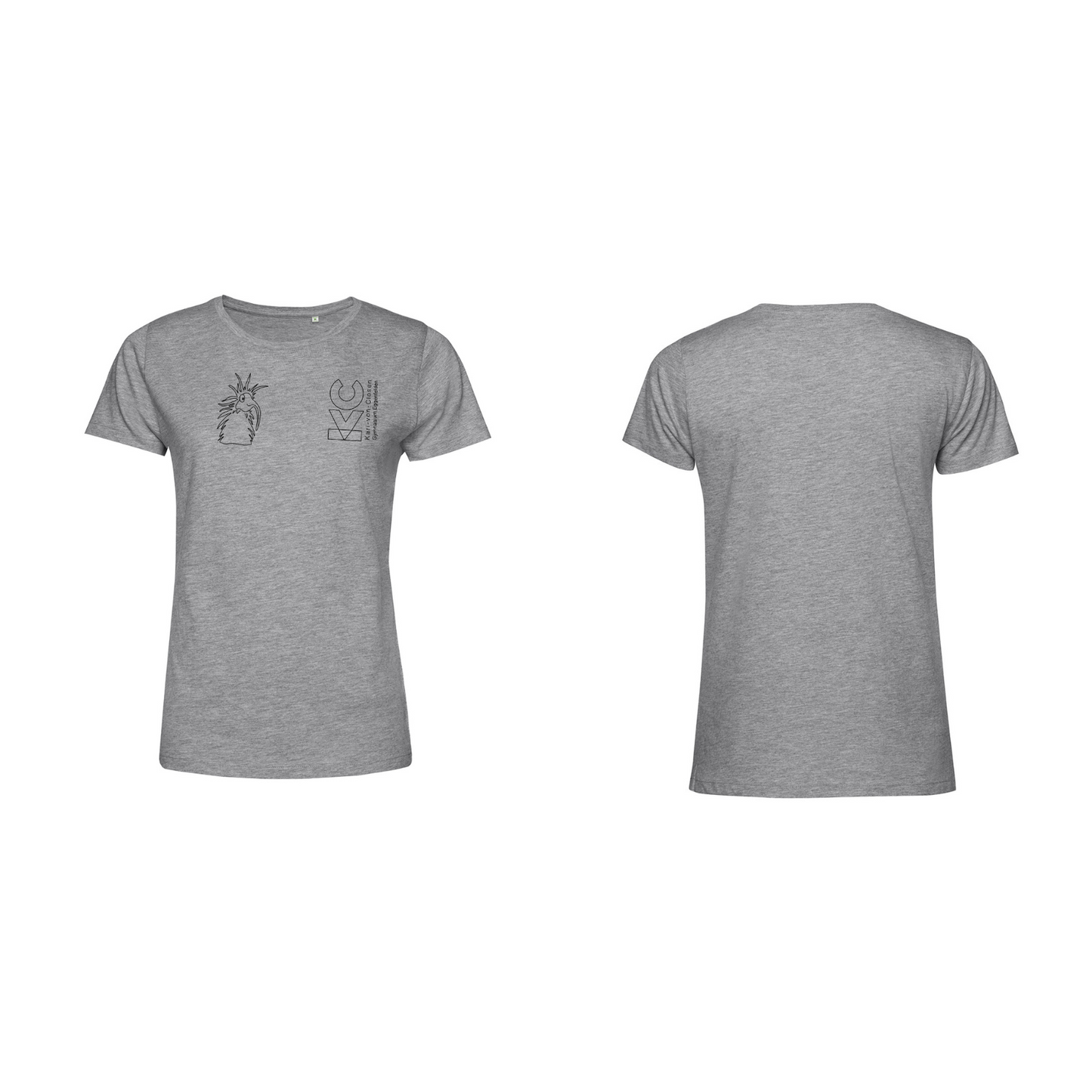 KVC T-Shirt Damen Doppeldruck umrandet